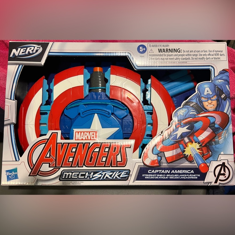 Nerf Marvel Avengers Mech Strike Captain America Strikeshot Shield